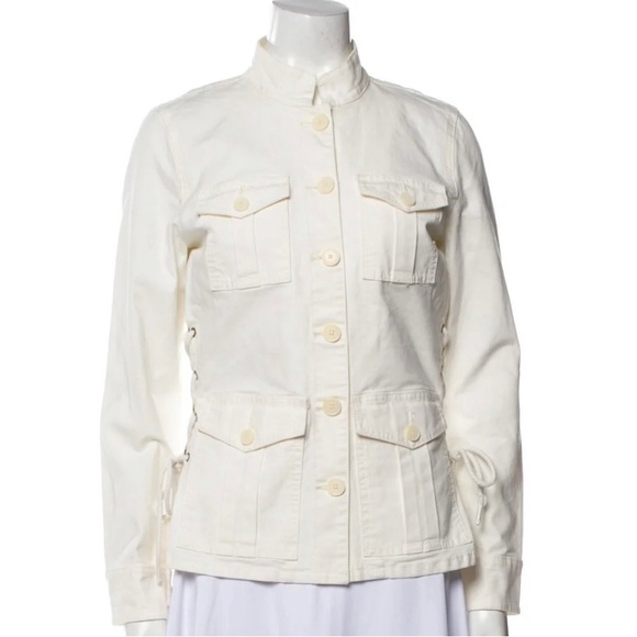 NEW TORY BURCH Women’s Sgt Pepper Utility Jacket Chalk Size Small NWT - Picture 1 of 7